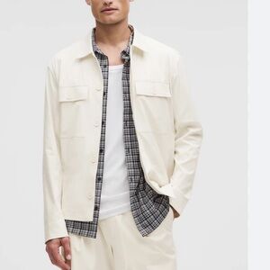 Zara Cream Lightweight Shirt Utility Shacket Jacket size small